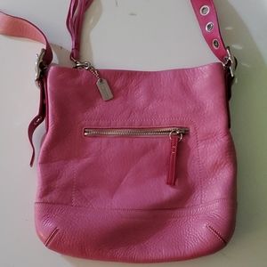 Pink Coach cross body bag